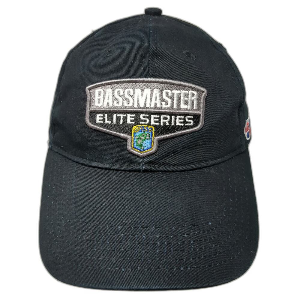 Baseball Cap Black One Size Bassmaster Elite Series Carquest Slideback Hat Patch